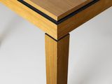 a close up of a wooden table on a white background