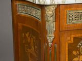 a marble top table with a marble top on it
