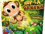 une boîte de jeu sur laquelle figurent un singe et des bananes