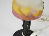 a lamp that is sitting on top of a table