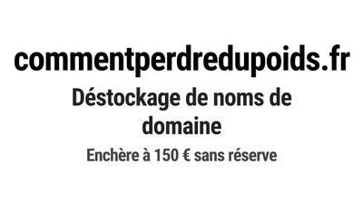 Nom de domaine commentperdredupoids.