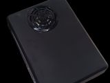 an image of a black electronic device on a black background