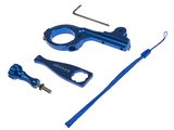 an image of a set of blue metal tools on a white background