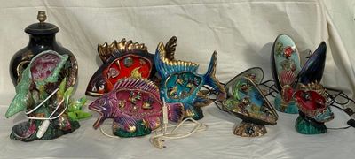 a lot of decorative items that are on a table