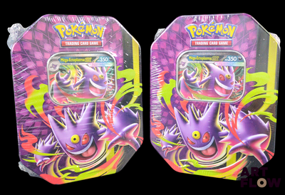 deux paquets de cartes à collectionner Pokémon au motif violet et jaune