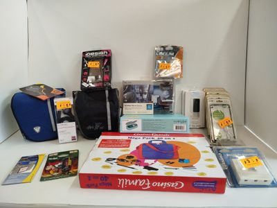 a lot of items that are sitting on a table