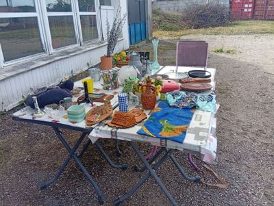 a table that has a lot of food on it