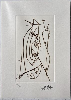une image représentant un dessin d'une personne tenant un couteau