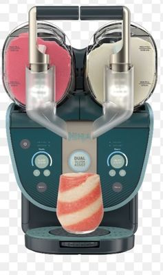 an image of an ice cream machine with two scoops on top of it