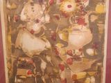 a picture of a painting on display in a glass case