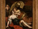 une image d'un tableau représentant une femme tenant un enfant sur ses genoux
