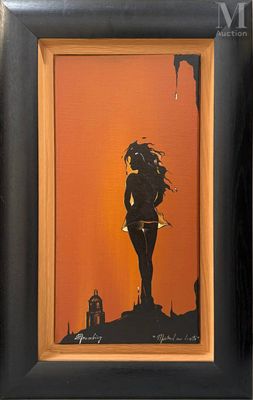 une image représentant un tableau où l'on voit une femme tenant un couteau à la main