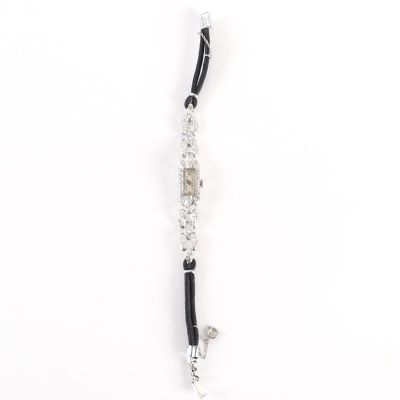 Montre DE Dame EN Platine ET Diamants