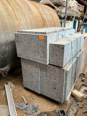 a pile of concrete blocks stacked on top of each other