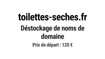 Nom de domaine toilettes-seches.