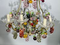 Lustre cage électrifié à huit bras de lumières orné de chute… (photo 2)