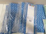 a blue and white towel and a blue and white towel and a blue and white towel and a blue and white towel and a blue and white towel