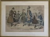 painting of a group of people dressed in period clothing