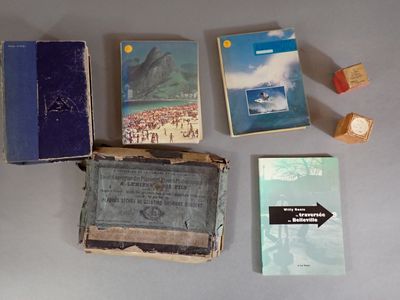 many books that are sitting on a table