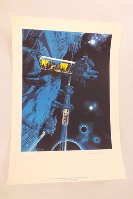 une image représentant une station spatiale dans le ciel
