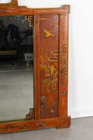 Grand miroir à décor de chinoiserie, en bois sculpté et pati… (photo 6)
