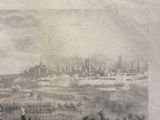 a drawing of a military scene in the middle of the day