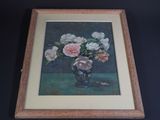 une image d'une peinture de fleurs dans un vase
