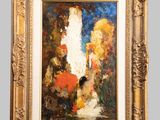 an image of a painting of a woman in a yellow dress