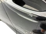 a black cat that is sitting in the door handle of a car