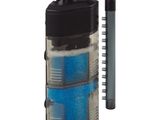 a black and blue water filterr with a blue handle
