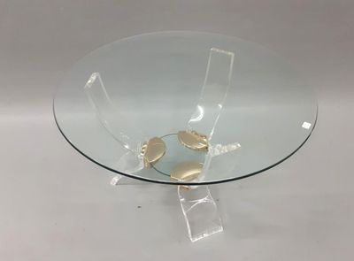 CURVASA MUEBLES : Table basse en plexiglas avec piètement tr…
