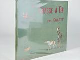 a book with a picture of a man and a dog on it