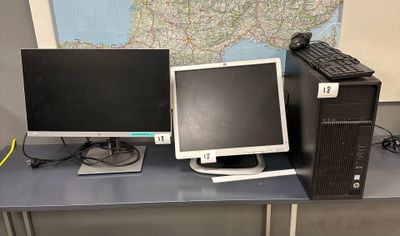 2 écrans HP + 1 tour informatique HP ENLEVEMENT IMPERATIF LE…