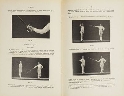 an open book with a picture of a man holding a sword
