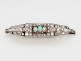 an oplite and diamond bar broochle