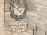 an old book with a picture of a castle in the background