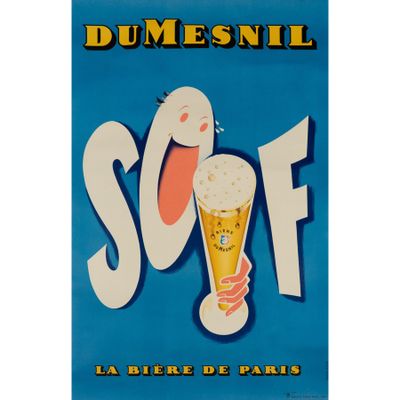 Du Mesnil, la Biere de Paris Affiche Lithographie [Toile].