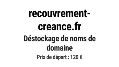 Nom de domaine recouvrement-creance.