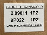 a cardboard box with a label on it that says carrier transsold