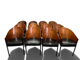 six chairs that are sitting in a row on the floor