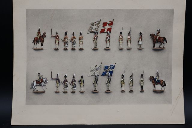 Suite de trois estampes Anglaises « Militaires et cavaliers ». 28...