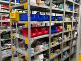 many shelves with different types of tools on them