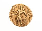 l'image d'une pièce d'or sur laquelle figure une femme