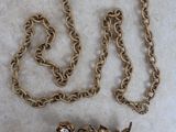 an image of a gold chain with a bird on it