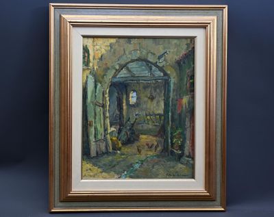 Fernand PORTAL-PELISSIER (XXe) La vieille remise.