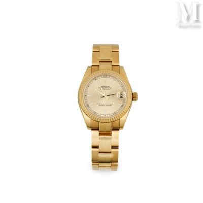 Montre Rolex pour femme « Day-Date » en or jaune 18 carats