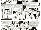 a black and white comic strip with a comic strip of a man in a suit and tie