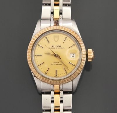 Tudor Princess OysterDate Montre de dame en acier et en or j…