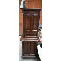 MEUBLE A 2 CORPS LOUIS XIII en noyer à décor sculpté de vola… (photo 4)