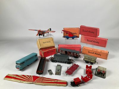 many different types of toy trains and trucks
